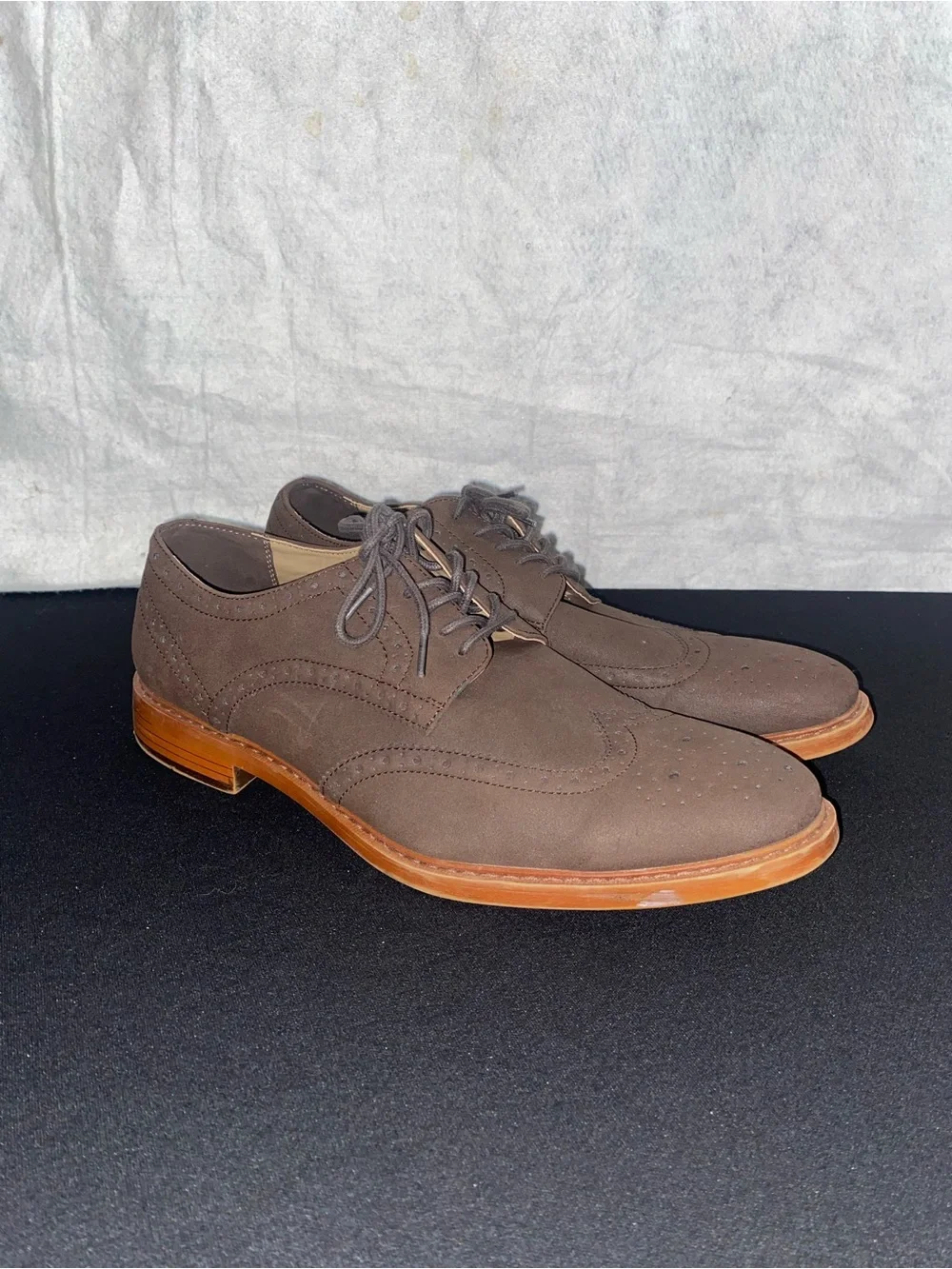 George Men's Brown Wingtip Oxford Dress Shoes